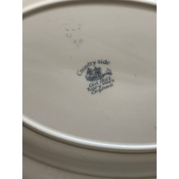 Vintage Serving Platter Country Side Gray Old Hall Street in Potterne 9x12" - Picture 3 of 8